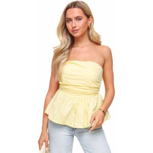 Gele Strapless Peplum - Top