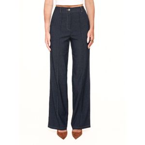 Donkerblauwe Denim Wijde - Broek