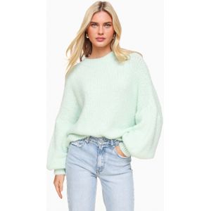 Trui - Mintgroen - Wollen Gebreide