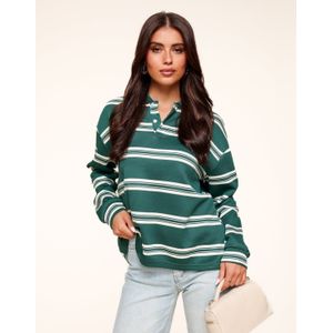 Groene Gestreepte LS - Trui