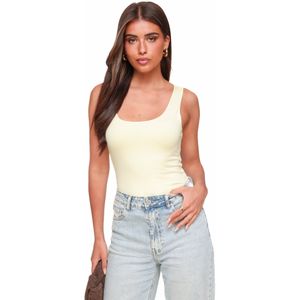 Lichtgele Omkeerbare Mouwloze Basic - Top