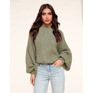 Army Groene Wollen Gebreide - Trui