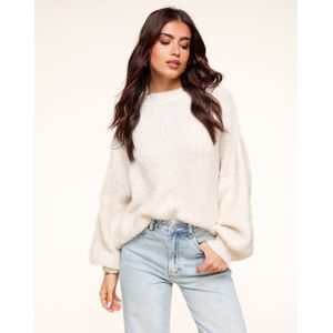 Creme Wollen Gebreide - Trui