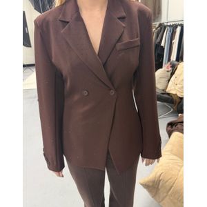 Zwarte Getailleerde Glitter Stenen - Blazer