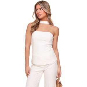 Witte Basic Strapless Hals - Top