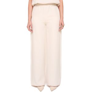Beige Basic Wijde Elastieke Band - Pantalon