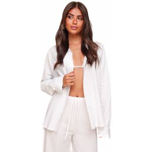 Witte Linnen Oversized - Blouse