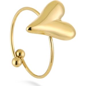 Gouden Kleine Statement Hart - Ring