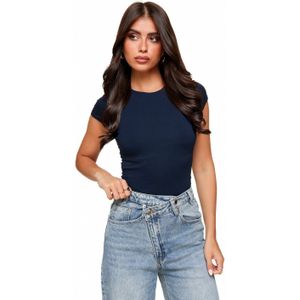 Donkerblauwe Basic SS - Top