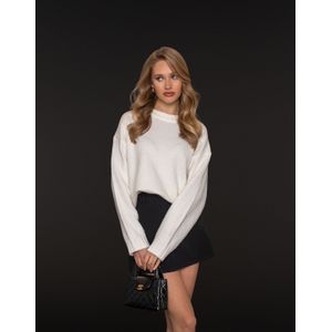 Creme Basic Gebreide - Trui