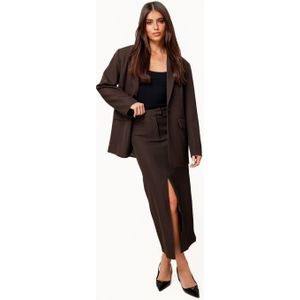 Donkerbruine Classic Lange Maxi - Rok