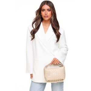 Witte Vierkante Oversized - Blazer