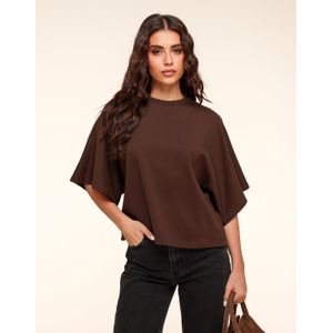 Donkerbruine Oversized SS - T-shirt