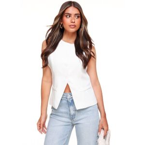Witte Hoge Knopen - Gilet
