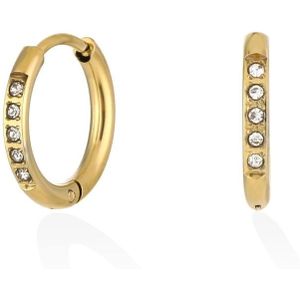 Gouden Zirkonia Basic Hoop - Oorbellen