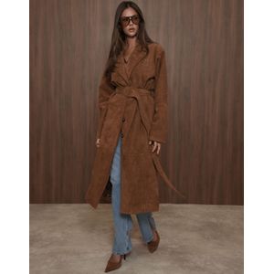 Camel Lange Suede - Jas