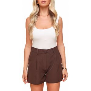 Donkerbruine Basic Wijde - Short