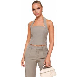 Taupe STUDIO Halter - Top