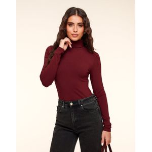 Burgundy Basic Hoge Col - Body