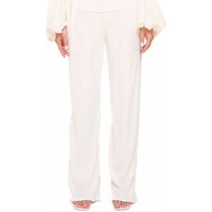 Witte Plisse Wijde - Broek