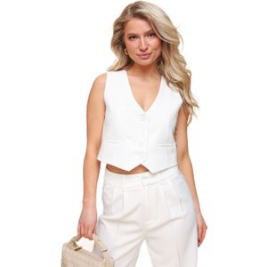 Witte STUDIO V-hals - Gilet