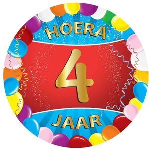 Gekleurde onderzetters 4 jaar Verjaardag leeftijden onderzetters. Ook leuk als cadeau.