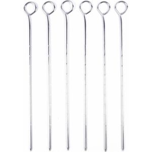 Benson Barbecue spiezen - 6st - van metaal - 28 cm - BBQ vleespennen