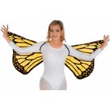 Vlinder vleugels - geel - voor volwassenen - Carnavalskleding/accessoires