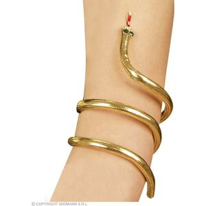 Verkleed armband slang Cleopatra - goud - Egypte thema party - Carnaval accessoires