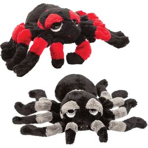 Pluche knuffel spinnen 2x stuks - tarantulas - 22 cm - speelgoed