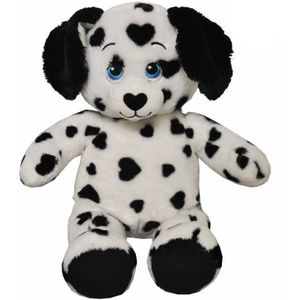 Knuffeldier DalmatiÃ«r hond - zachte pluche stof - dieren knuffels - zwart/wit - 41 cm