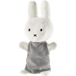 Pluche Nijntje handpop knuffel wit/grijs 26 cm baby