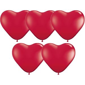 75x Hartjes vorm ballonnen rood 15 cm