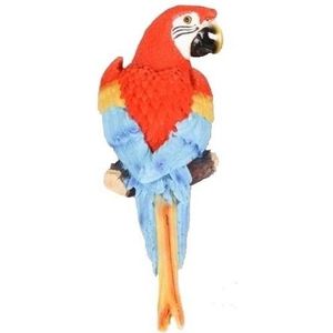 Dierenbeeld rode Ara papegaai vogel 30 cm