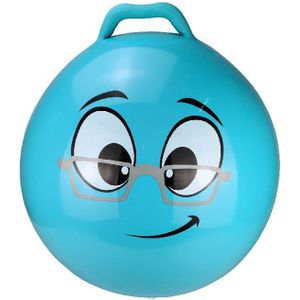 Skippybal smiley voor kinderen blauw 55 cm