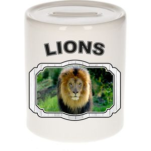 Dieren leeuw spaarpot - lions/ leeuwen spaarpotten kinderen 9 cm
