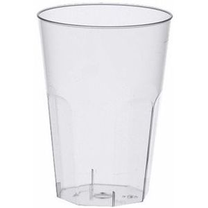 20x Hard plastic frisdrank/water glazen herbruikbaar