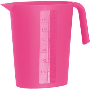 Juypal Schenkkan/waterkan - fuchsia roze - 1,75 liter - kunststof -L22 x H20 cm