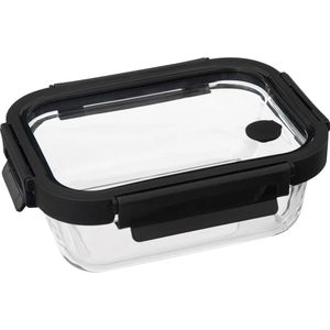 5Five Vershoudbakje met deksel - glas - luchtdicht - met clips - 19 x 14 x 7 cm - 500 ml