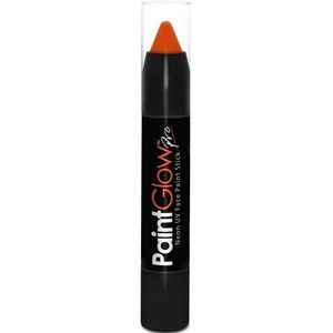 Face paint stick - neon oranje - UV/blacklight - 3,5 gram - schmink/make-up stift/potlood