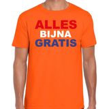 Koningsdag t-shirt Alles bijna gratis - oranje - heren - koningsdag outfit kleding shirt