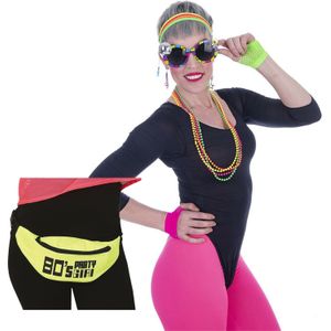 Foute 80s/90s party verkleed set compleet - dames - jaren 80/90 verkleed accessoires