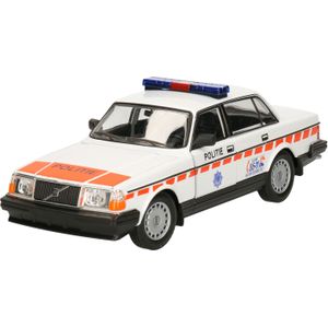 Welly - Modelauto - Volvo 240GL 1986 - Politieauto - 20 X 7 X 6 cm