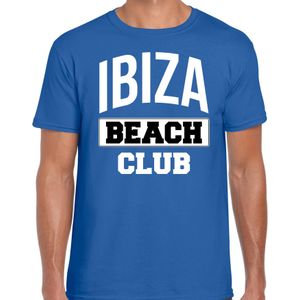 Ibiza beach club zomer t-shirt blauw voor heren