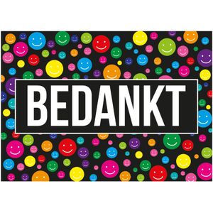 15x Bedankt ansichtkaart/wenskaart