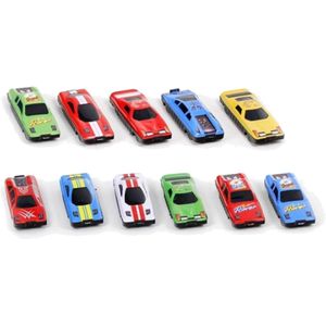 Speelgoedautos/racewagens speelgoed set - 8x stuks - metaal - diverse kleuren en modellen mix