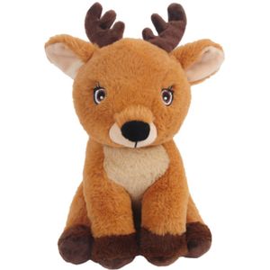 Knuffeldier Hertje Sammy - zachte pluche stof - dieren knuffels - bruin - 24 cm