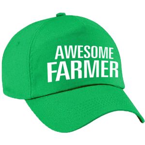 Awesome farmer pet / cap groen voor volwassenen