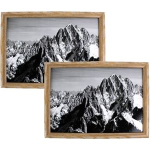2x stuks schootkussens/laptrays Mont Blanc gebergte print 43 x 33 cm