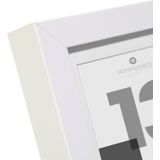 Fotolijstje voor een foto van 13 x 18 cm - 2x stuks - wit - foto frame Eva - modern/strak ontwerp